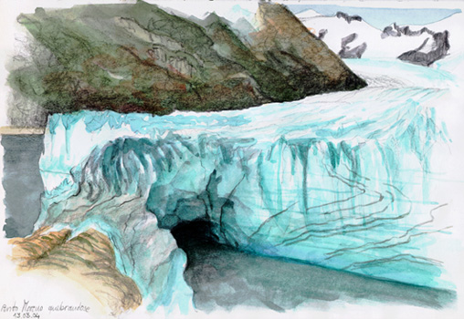 croquis glacier perito moreno calafate